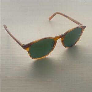 Warby Parker Downing English Oak Matte with Bottle Green Lens Sunglasses